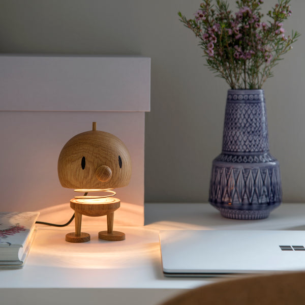 Bumble Lamp <br> Oak <br> (Ø 10 x H 15) cm
