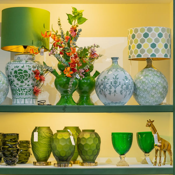 Chloe Vase <br> 
Green
<br> (Ø 21 x H 33) cm