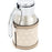 Cindy Carafe with Leather Cover <br> Cream Printed Taupe <br> 1 Liter