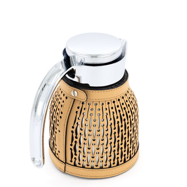 Diana Carafe with Leather Cover <br> Nocciola <br> 600 ml