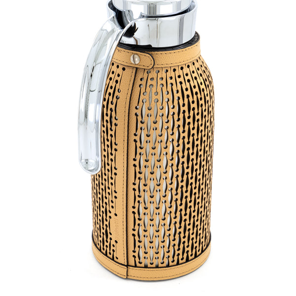 Diana Carafe with Leather Cover <br> Nocciola <br> 1.5 Liter