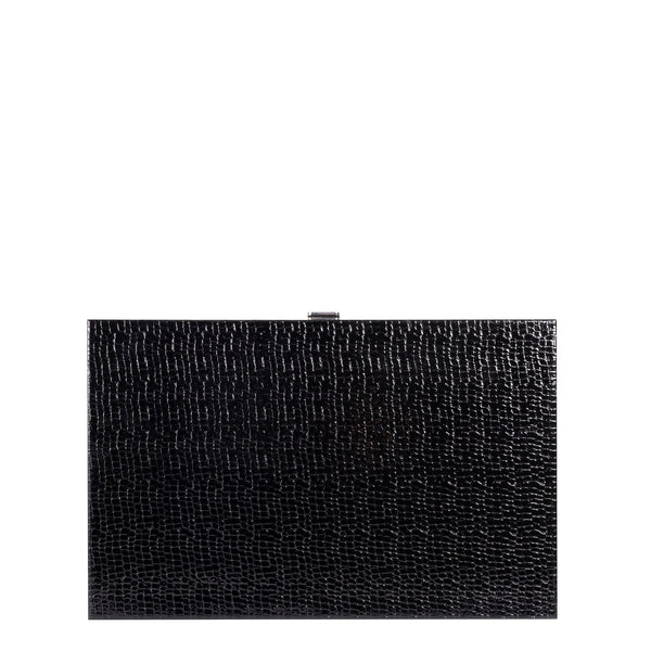 Jet Black Alligator <br> Backgammon Set <br> (L 38 x W 24.5) cm