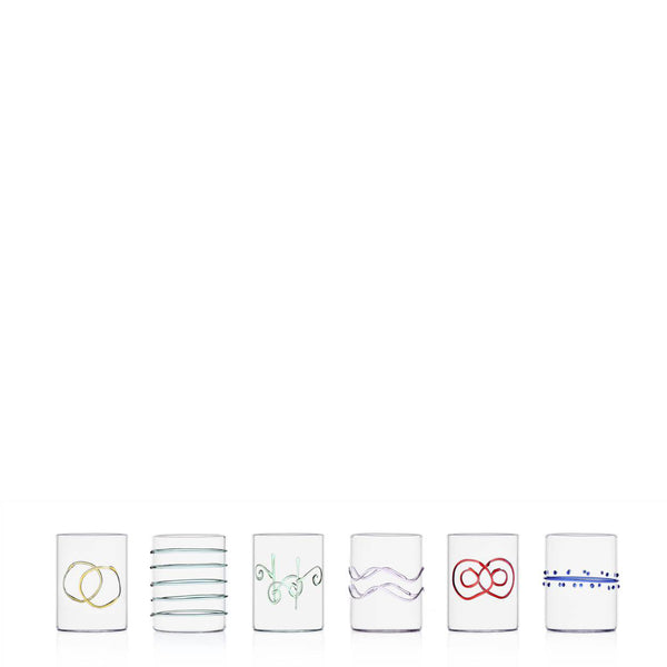 Decò Arlecchino Tumbler Assorted <br> Set of 6 <br> 300 ml