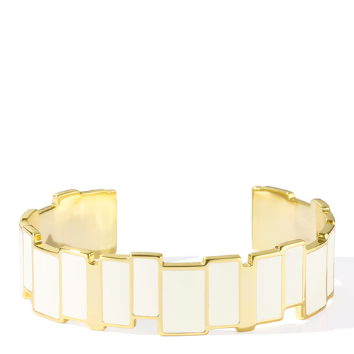 Inès Multi Thin Cuff<br> White Sand
