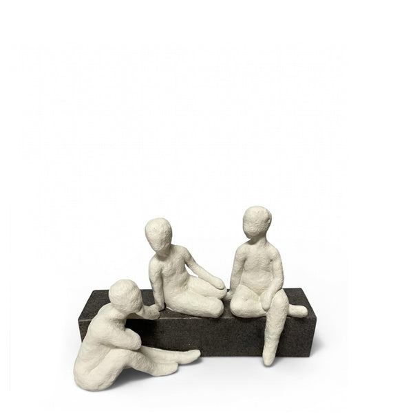 Sitting People on Base
<br> (L 31 x W 15 x H 20) cm