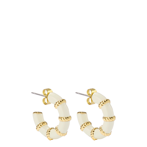Eole Mini Hoop Earrings<br> White Sand