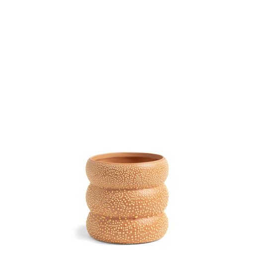 Flab Vase <br> 
Brown <br> 
(Ø 10 x H 10) cm