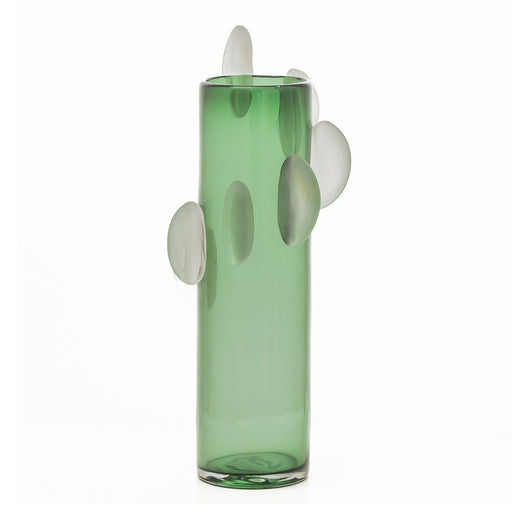 Frost Flower Vase <br> 
Green
<br> (L 20 x W 20 x H 46) cm