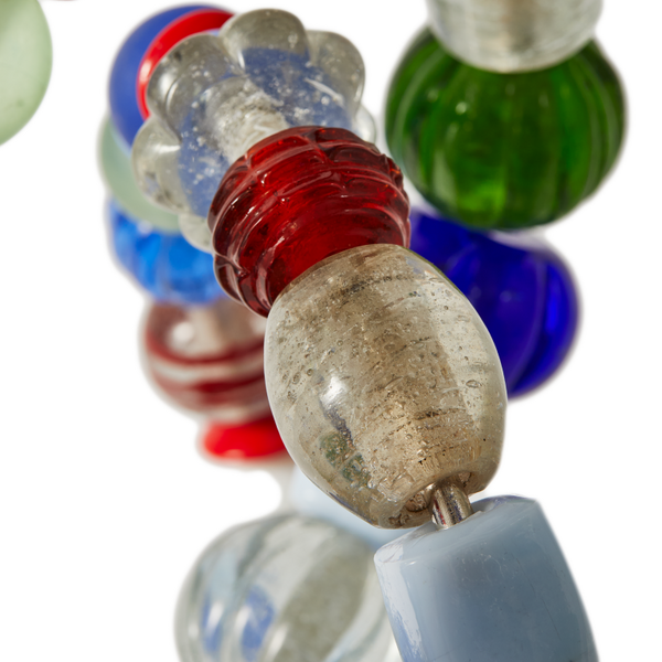 Beads Candle Holder <br> Multi-color <br> (L 33 x W 12 x H 38) cm