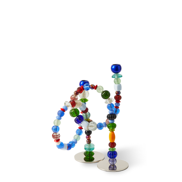Beads Candle Holder <br> Multi-color <br> (L 33 x W 12 x H 38) cm