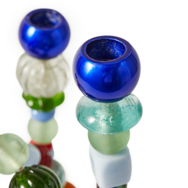 Beads Candle Holder <br> Multi-color <br> (L 33 x W 12 x H 38) cm