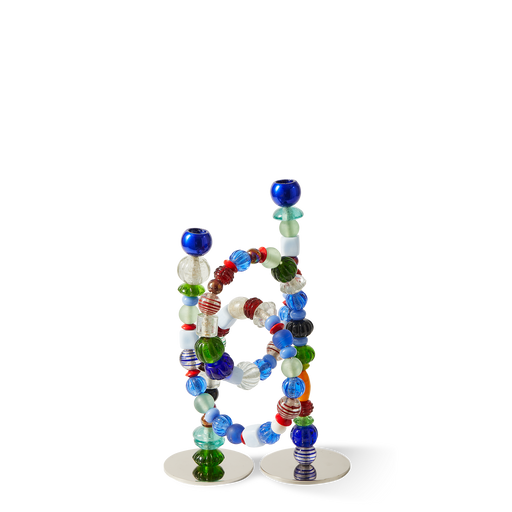 Beads Candle Holder <br> Multi-color <br> (L 33 x W 12 x H 38) cm