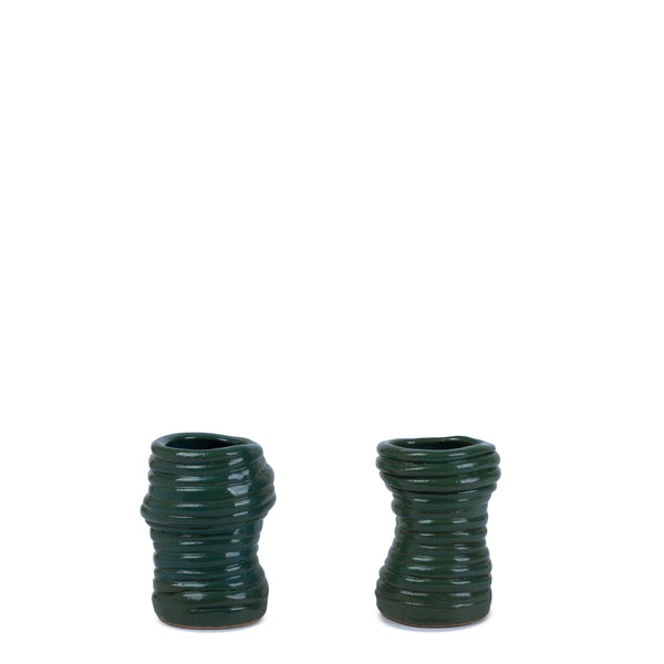 Coil Small Vase <br> Blue Green