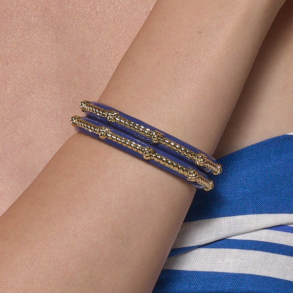 Eole Bangle Cuff<br> Navy Blue