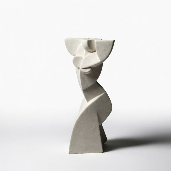 Marble Look Sculpture
<br> (L 26 x W 19 x H 51) cm