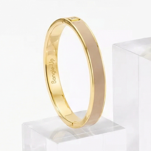 Bangle Bracelet<br> Beige Mastic<br> (14-16) cm