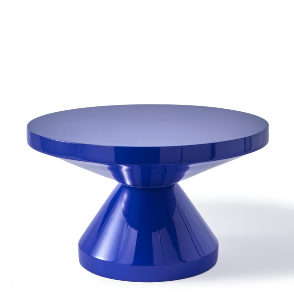 Zig Zag Coffee Table<br> 
Dark Blue
<br> (Ø 60 x H 35) cm