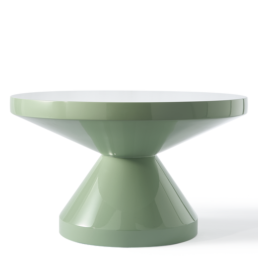 Zig Zag Coffee Table <br> Olive <br> (Ø 60 x H 35) cm