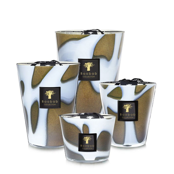 Stones Agate Candle <br> Rhubarb, Acai Berry, Peony <br> (H 16) cm