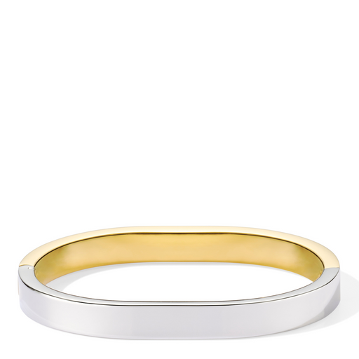 Saturn Bangle Bracelet<br>Light Gold / Silver<br>(14-16) cm