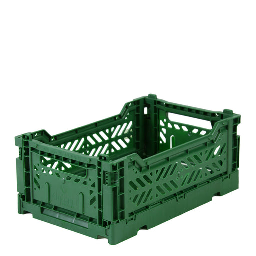 Folding Crate <br> Dark Green <br> (L 27 x W 17 x H 11) cm