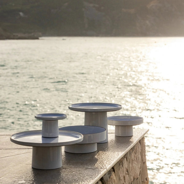 Cake Stand <br> White Cumulus <br> (Ø 33 x H 14) cm