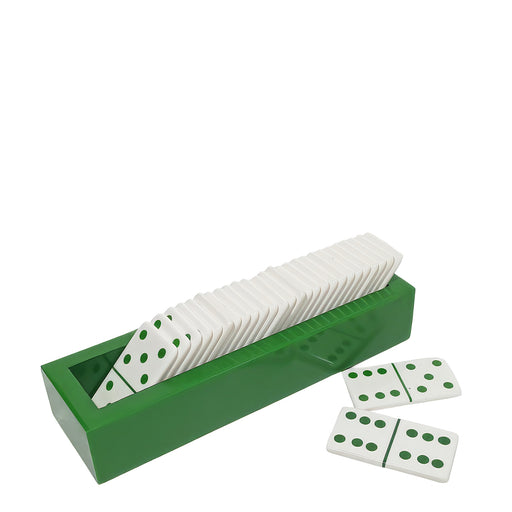 Dominoes Set <br> Green <br> (L 24 x W 7 x H 4.5) cm