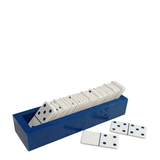Dominoes Set <br> Blue <br> (L 24 x W 7 x H 4.5) cm