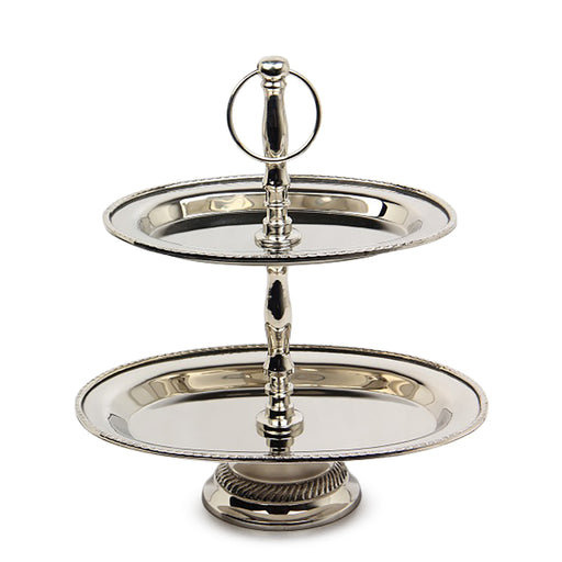 Oval 2 Tier Plate Stand
<br> (Ø 23 x 16 x H 26) cm