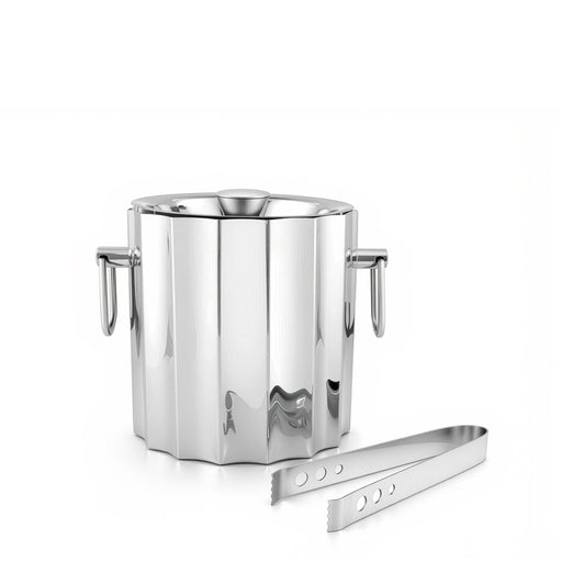 Crillon Ice Bucket with Tong
<br> (Ø 15 x H 16) cm