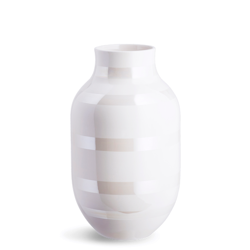 Omaggio Vase <br> White & Mother of Pearl <br> (Ø 19 x H 31) cm