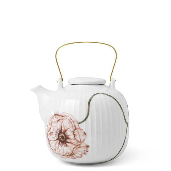 Hammershøi Poppy Teapot <br> White <br> 1.2 Liters