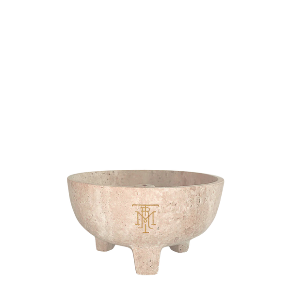 Travertine Katori Incense Holder <br> Beige