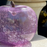 Apple Crackled Glass Transparences <br> Amethyst <br> (Ø 38 x H 35) cm