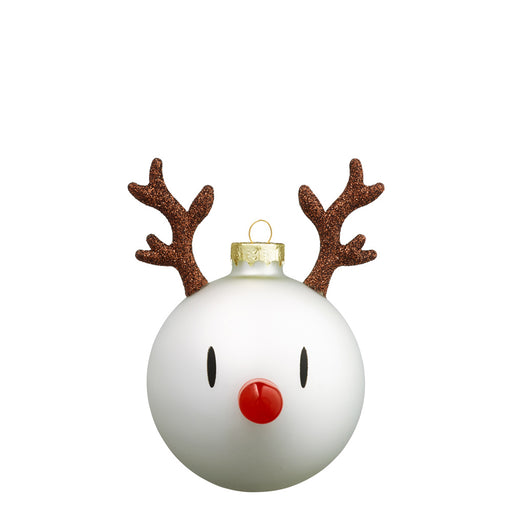 Mega Reindeer Ornament <br> White <br> Set of 1