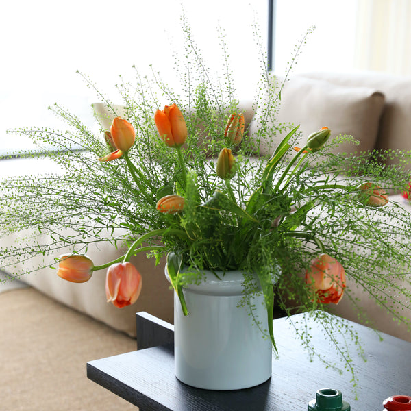 Turban Vase <br> 
Mist
<br> (Ø 20 x H 21.5) cm