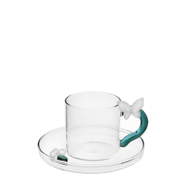 Fruits & Flowers Coffee Cup with Saucer <br> Butterfly <br> 100 ml