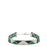 Bracelet <br> Green and Silver <br> 1 cm