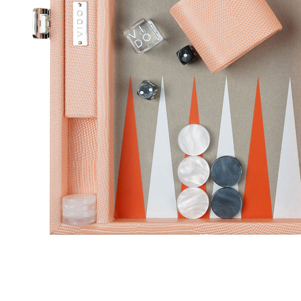 Apricot Lizard <br> Backgammon Set <br> (L 38 x W 24.5) cm