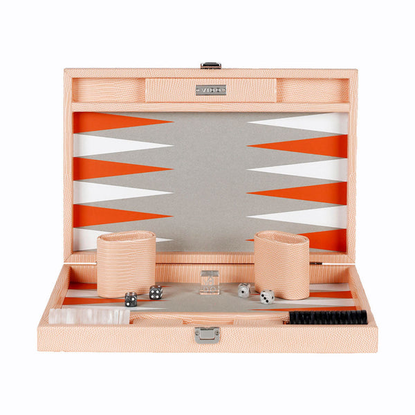 Apricot Lizard <br> Backgammon Set <br> (L 38 x W 24.5) cm