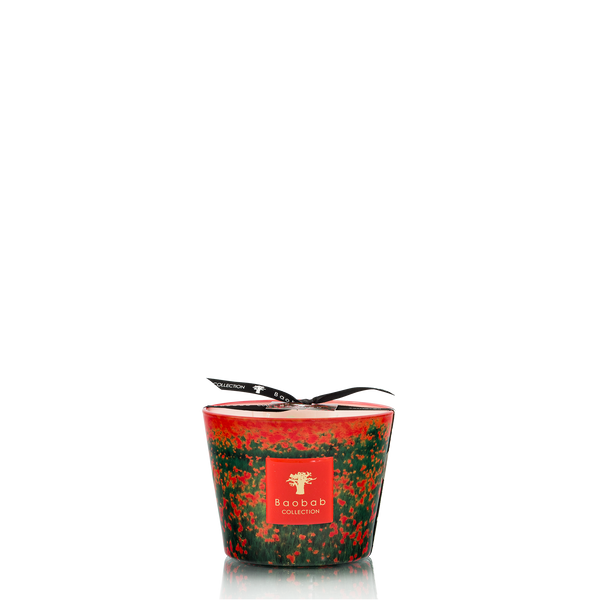 Arty Flowers Poppies Candle <br> Bergamot, Green Apple, Cedar <br> Limited Edition <br> (H 10) cm
