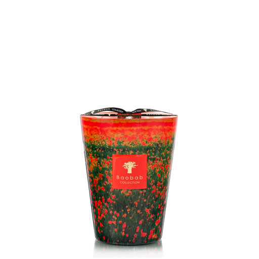 Arty Flowers Poppies Candle <br> Bergamot, Green Apple, Cedar <br> Limited Edition <br> (H 24) cm