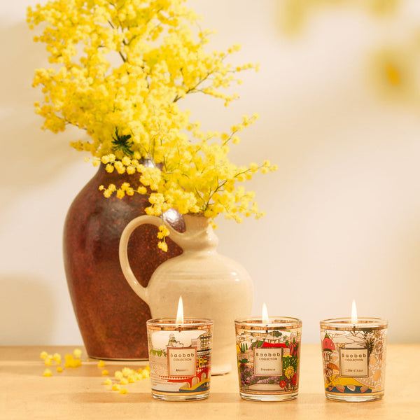 My First Baobab Trio Travel Candles <br> Provence, Monaco, Côte d’Azur <br> Set of 3