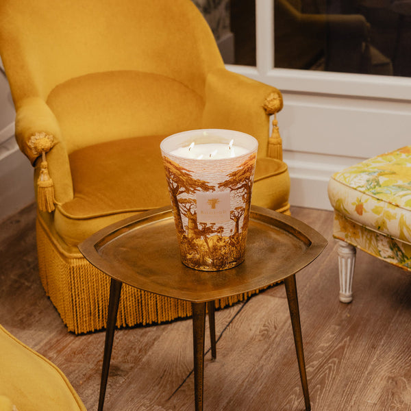 Sacred Trees Bounkani Candle <br>
Hazelnut Leaves, Green Fig, Sandalwood
<br> (H 10) cm