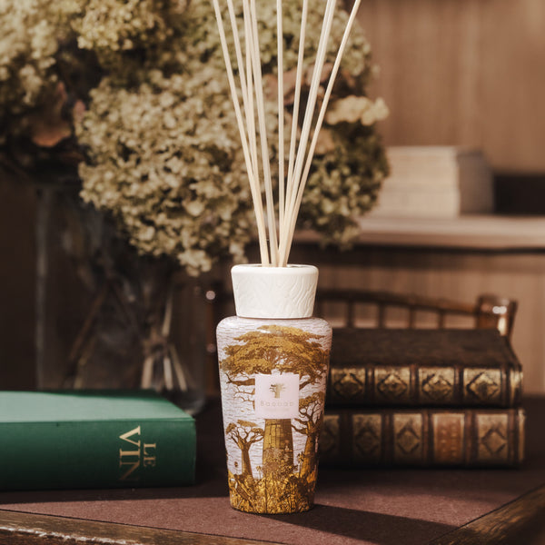 Sacred Trees Bounkani Diffuser <br> Hazelnut Leaves, Green Fig, Sandalwood <br> 500 ml