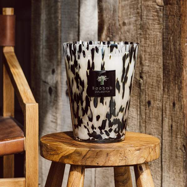 Pearls Black Candle <br> Rose and Ginger <br> (H 35) cm