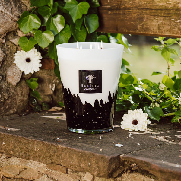 Feathers Candle <br> Rose and Oud Wood <br> (H 35) cm