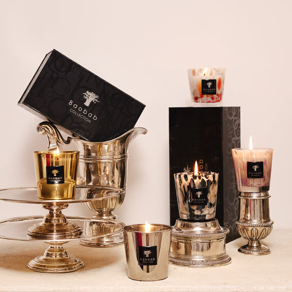 Pearls White Candle<br> Musk and Jasmine <br> (H 8) cm