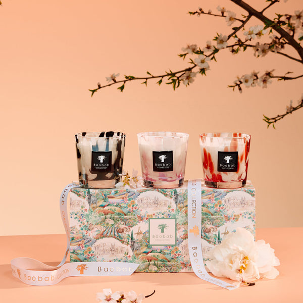 Trio Candles <br>
Pearls Black, Pearls White, Pearls Coral <br>
Limited Edition <br>
Set of 3