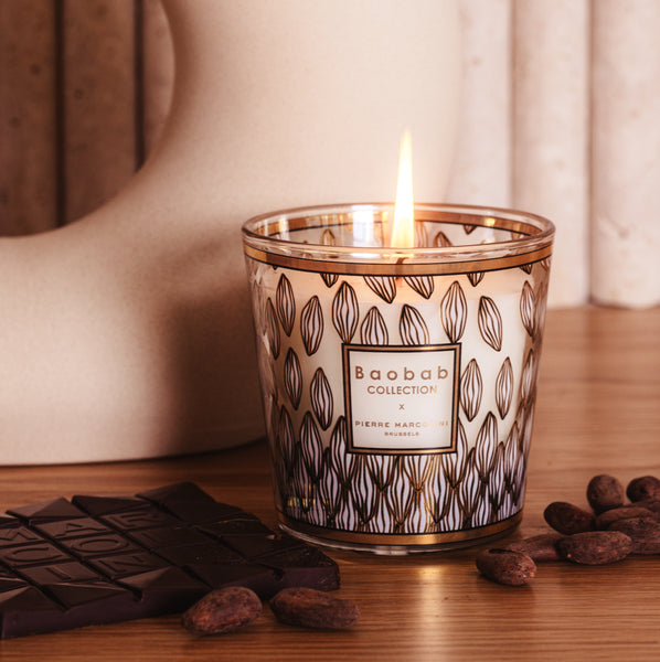 Pierre Marcolini Perou Candle <br> 
Lime, Jasmine, Vetiver
<br> Limited Edition
<br> (H 10) cm